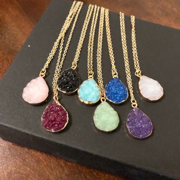 Druzzy Stone Necklace - Picture 2 of 5